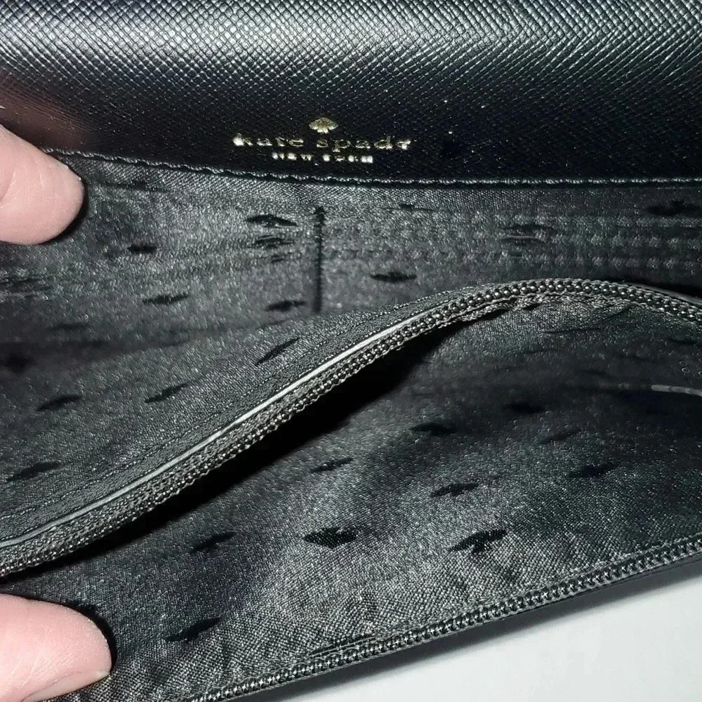 Kate Spade Black Tinsel Flap Crossbody